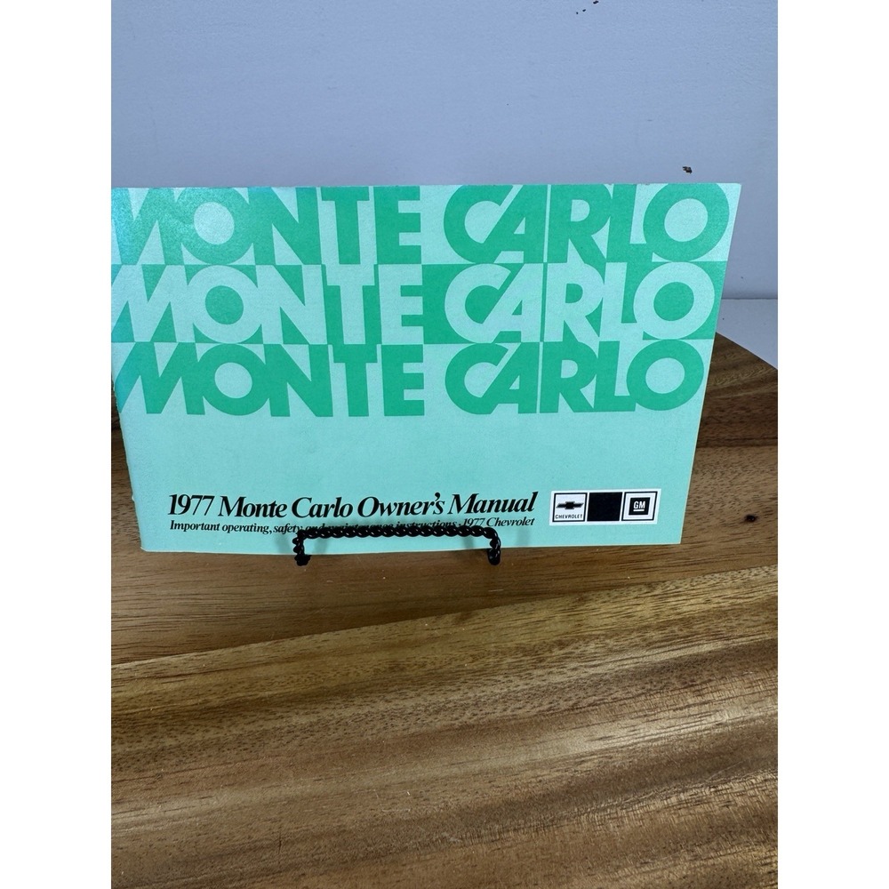 1977 Chevrolet Monte Carlo Owners Manual Original